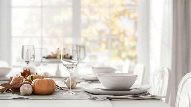 Kolacja przy świecach, talerze z potrawami